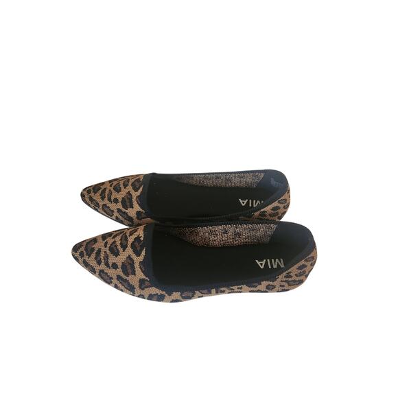 MIA Women's Corrine Ballet Knit Flats Leopard Comfort Flat 9 - Picture 4 of 6